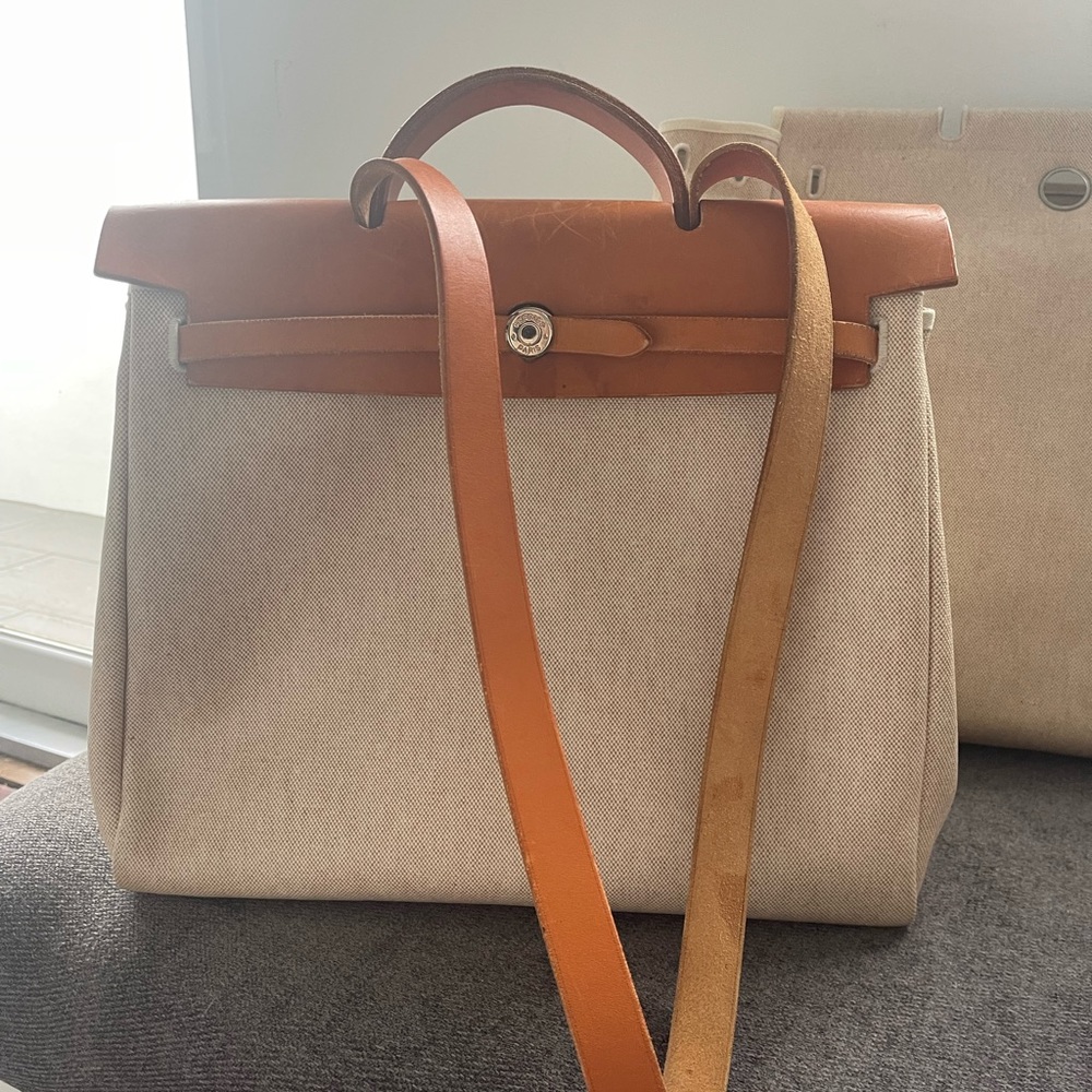Authentic Hermès Vintage Toile HERBAG 39 - Picture 4 of 14